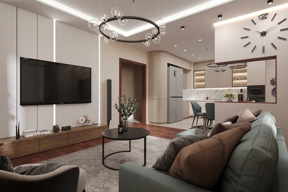 Ремонт квартиры в спокойных и теплых тонах