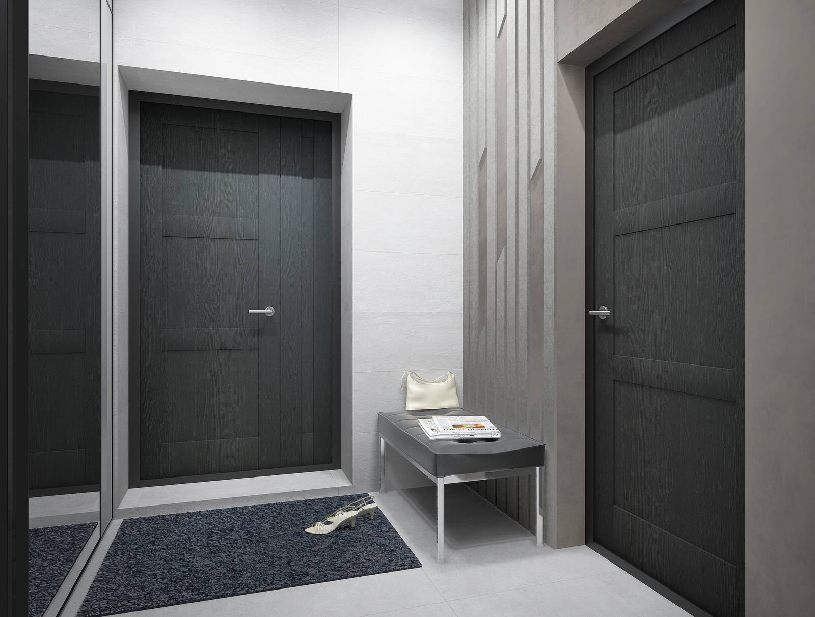 МОНОХРОМ С АКЦЕНТАМИ. Современный графичный интерьер.