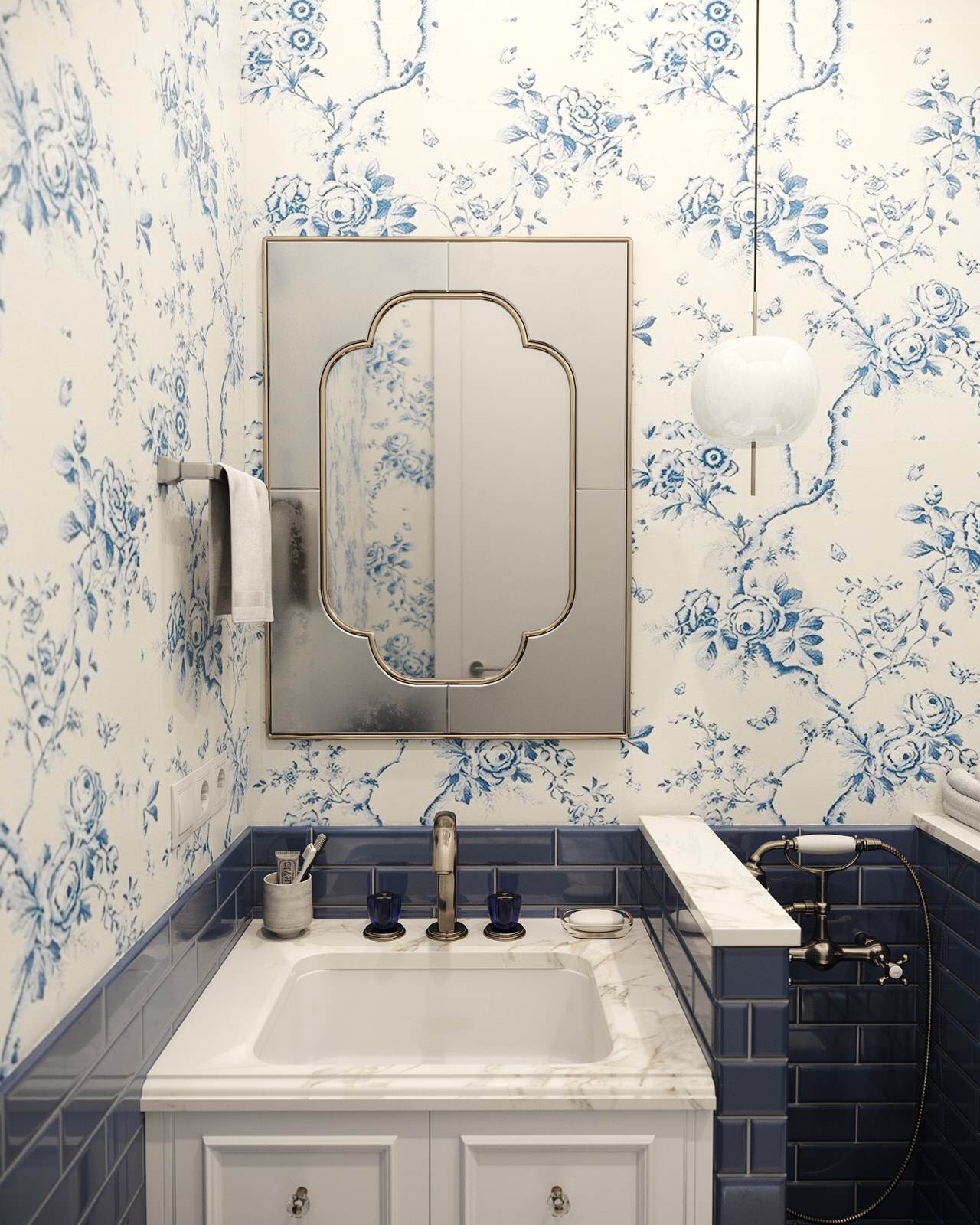 Визуализация санузла с душем для собаки