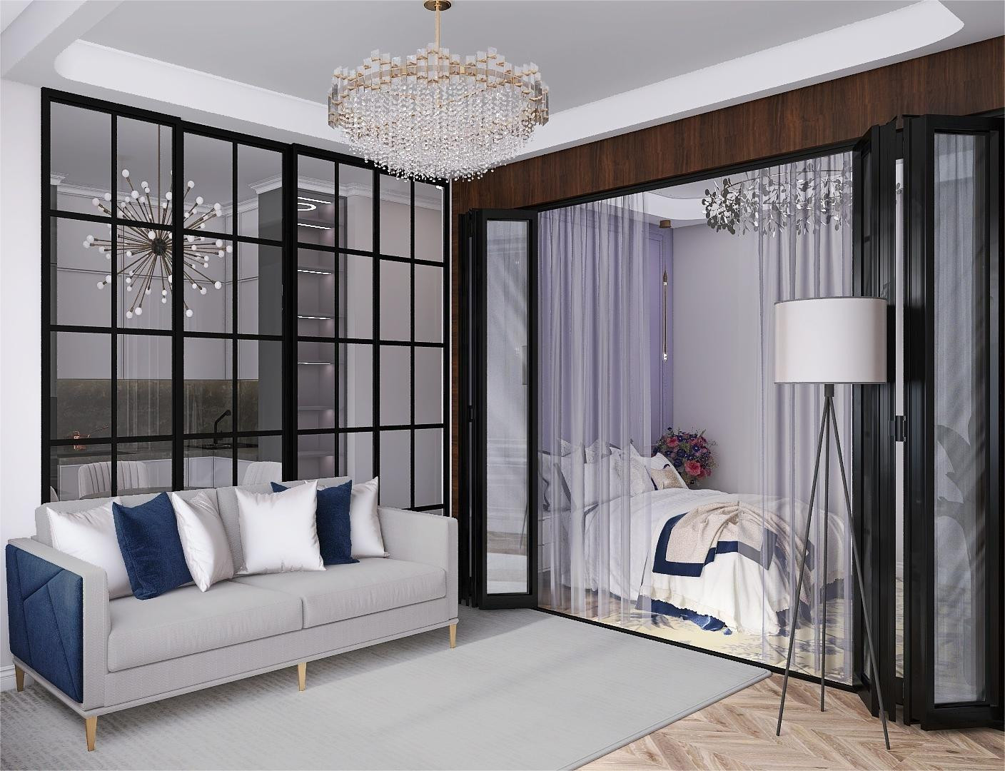 Двухкомнатная квартира в стиле Ар-деко