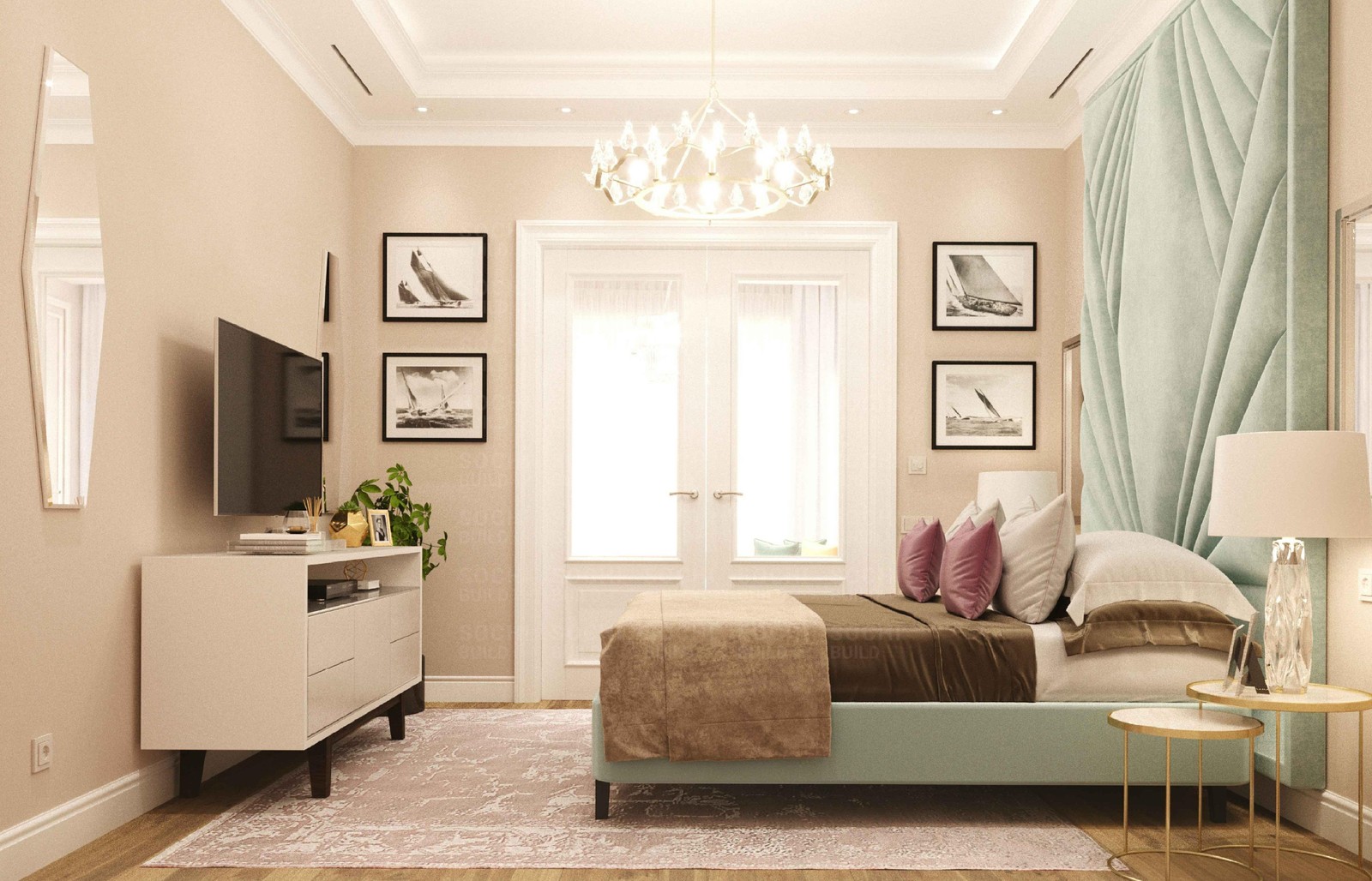 Квартира в ЖК «Актер Гэлакси», 78м², стиль: современная классика. Сочи