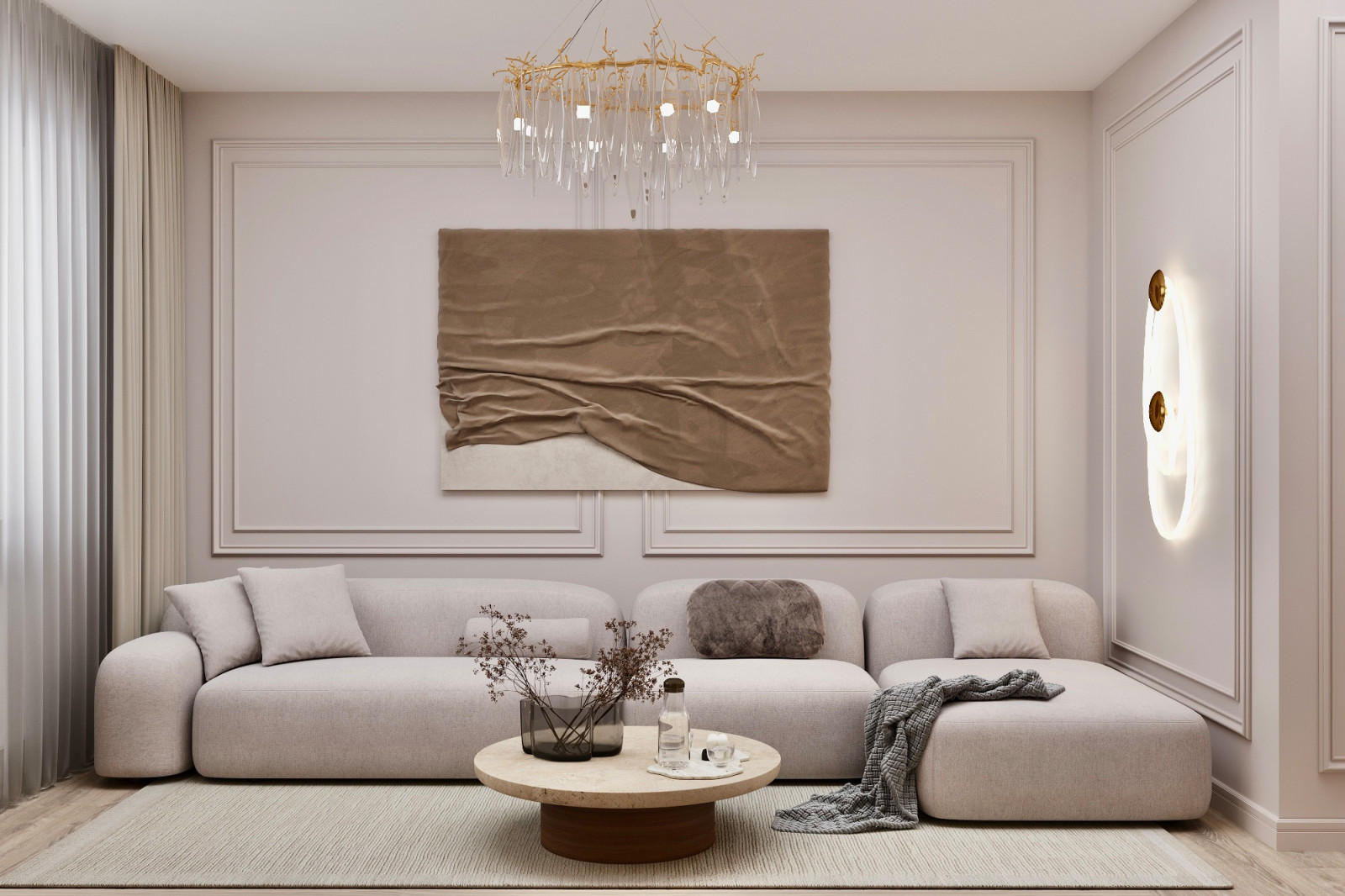 Дизайн-проект квартиры 87 кв м в современном стиле