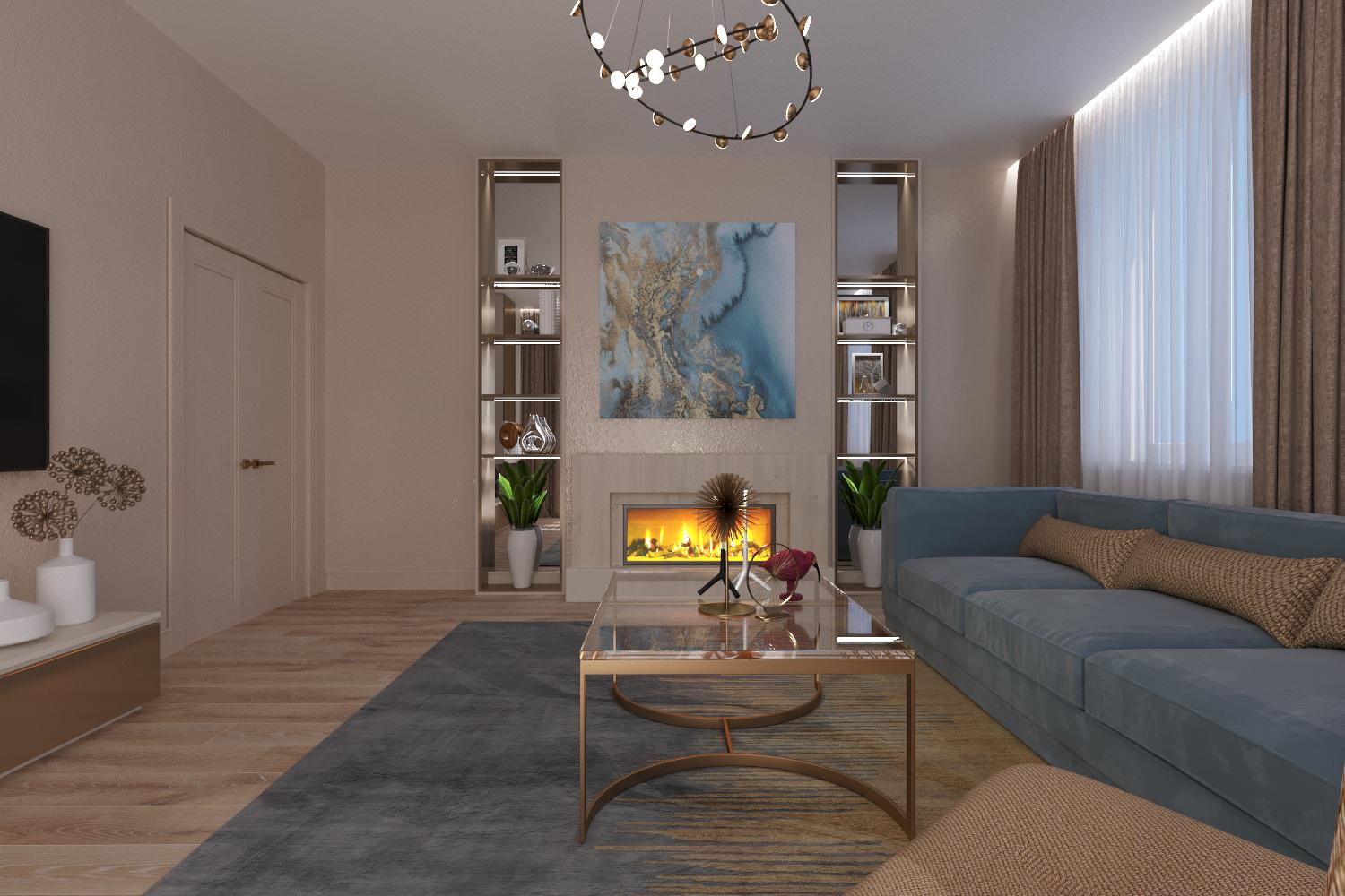 Дизайн проект квартиры в ЖК "Дом у озера" 90кв.м