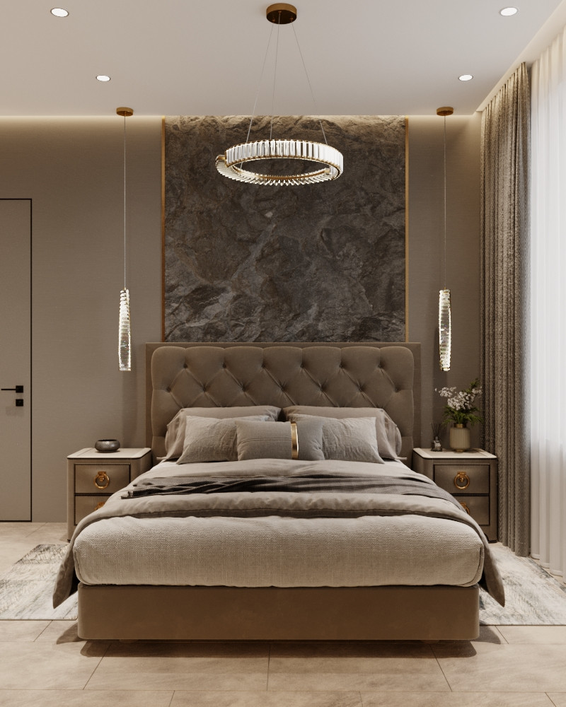 Современный интерьер в нюдовых тонах