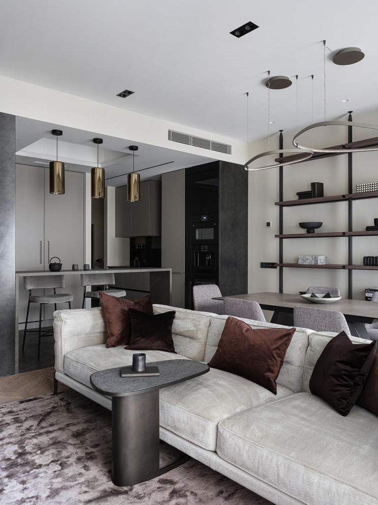 Монохромная квартира 90 м2 в центре Москвы