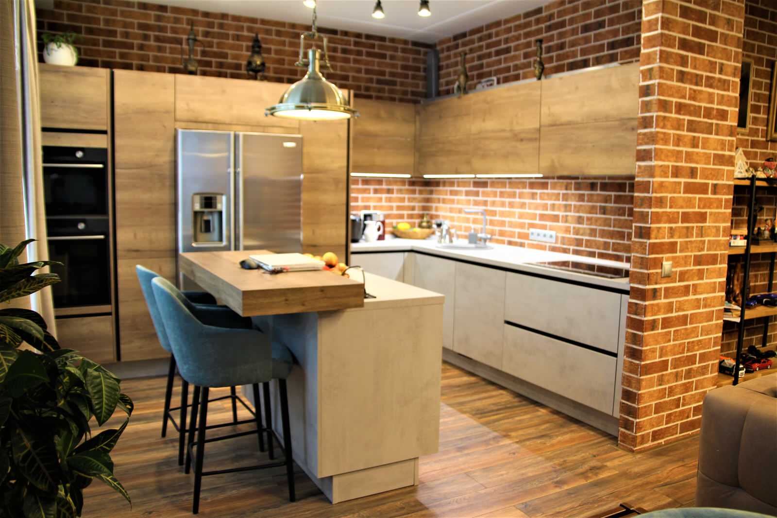 Кухня Nobilia: текстура бетона и дуба