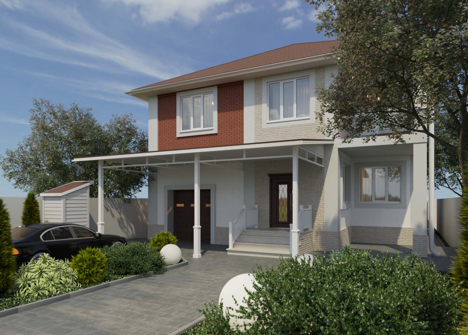 Фасад частного дома.