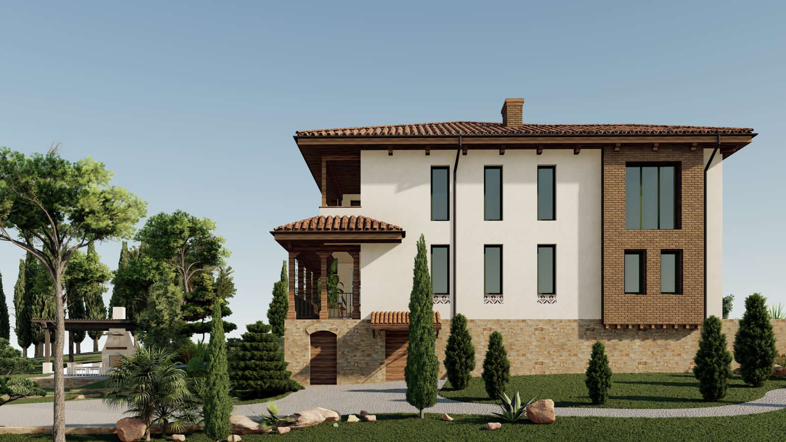 Villa Mediterra. Коттедж в средиземноморском стиле