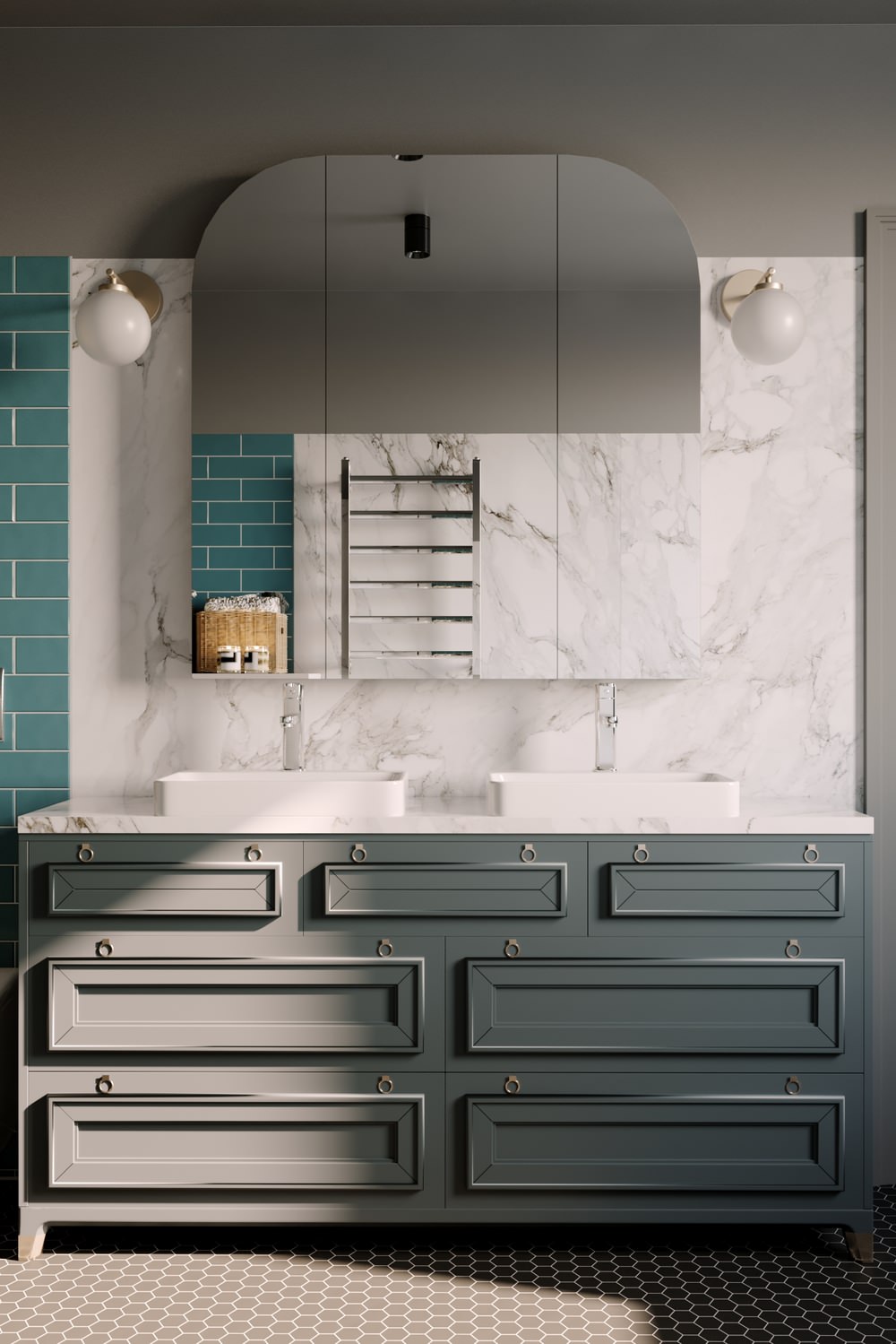 Загородный дом 147,7 м² с черными акцентами