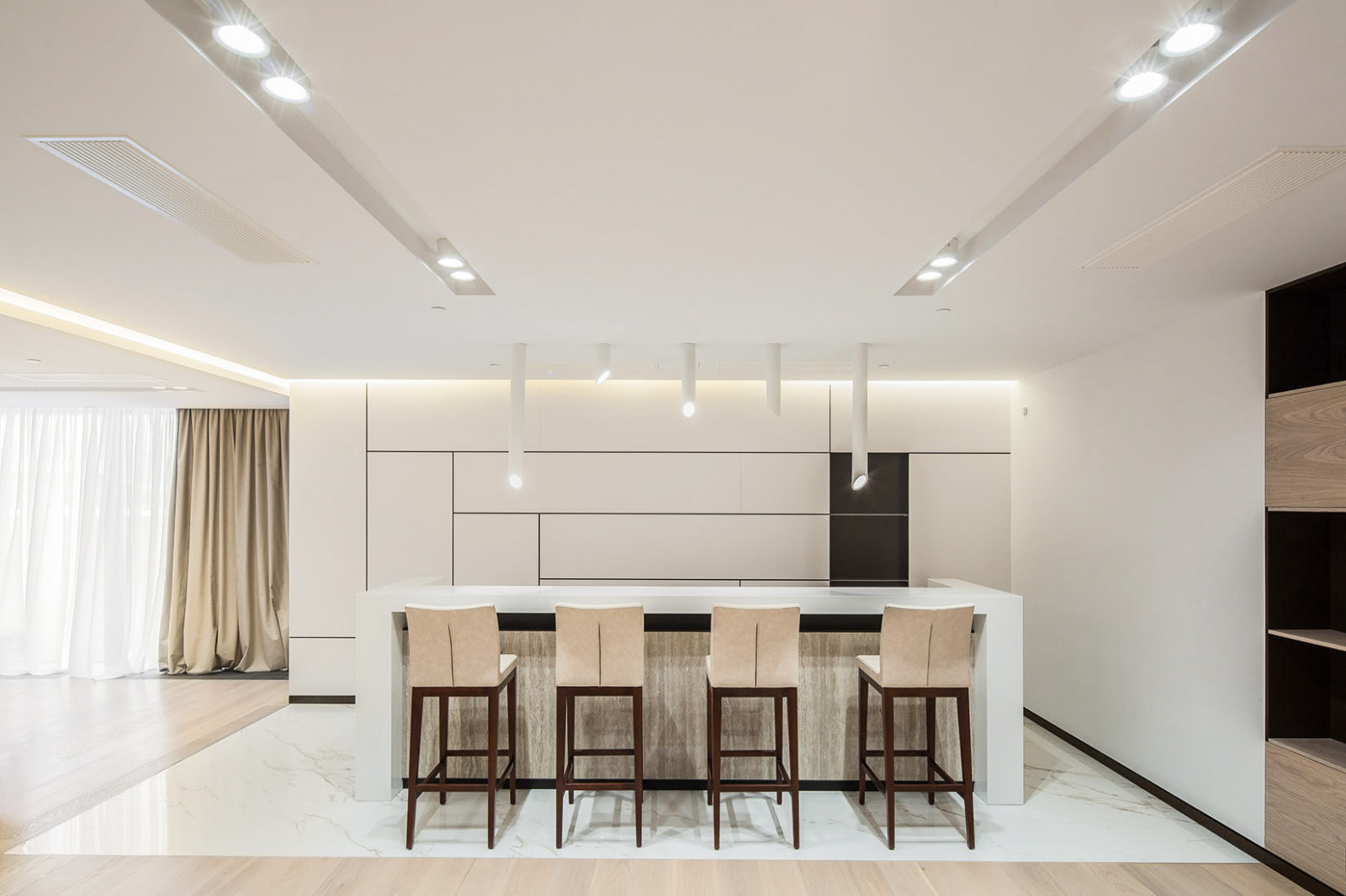 Интерьер частного клуба. Дизайн T+T Architects