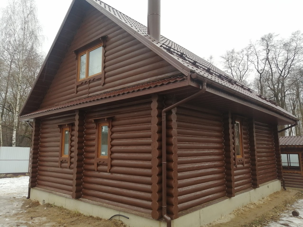 Обложка проекта: Дом из оцилиндрованного бревна