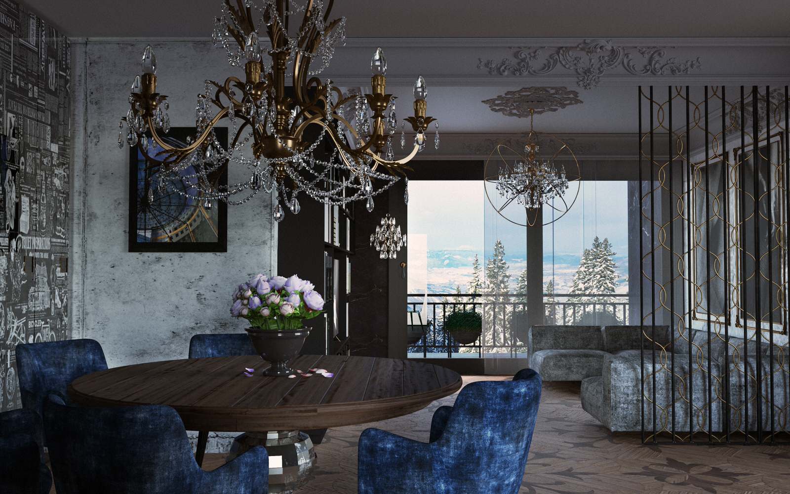 Столовая. Sala pranzo, dolomiti. Апартаменты для двоих в Доломитах, Италия