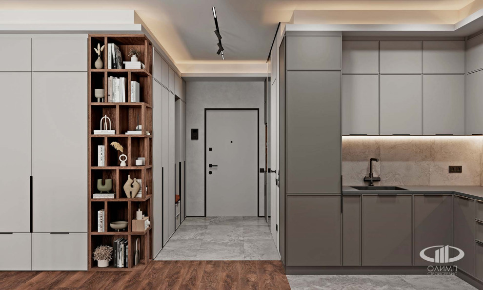 Обложка проекта: ЖК Крылья: Дизайн интерьера квартиры 50 кв.м. в современном стиле