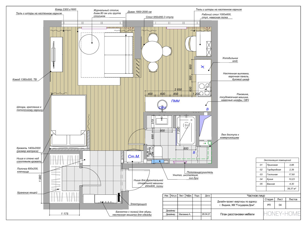 Небольшая квартира под сдачу. Видное.