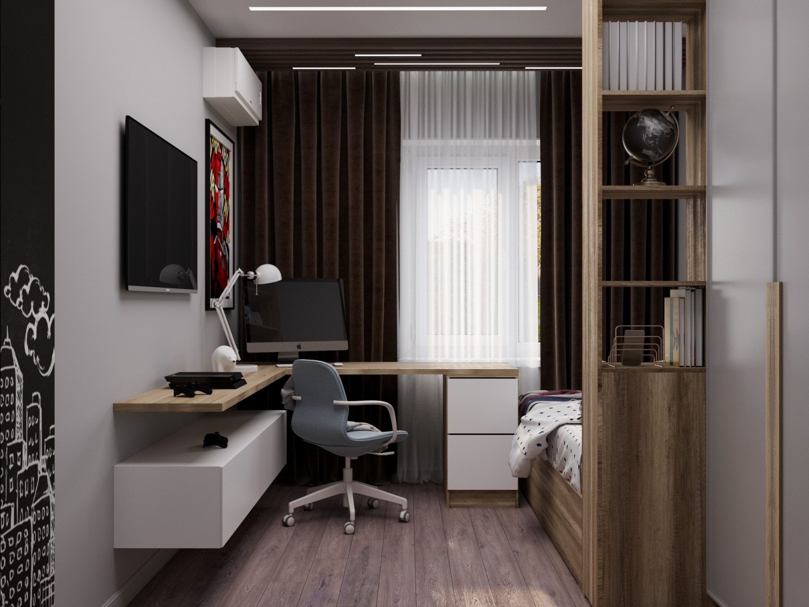 Детская для мальчика в загородном доме. Кемеровская обл.