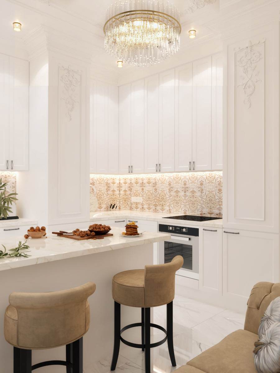 Проект небольшой квартиры в стиле Эклектика