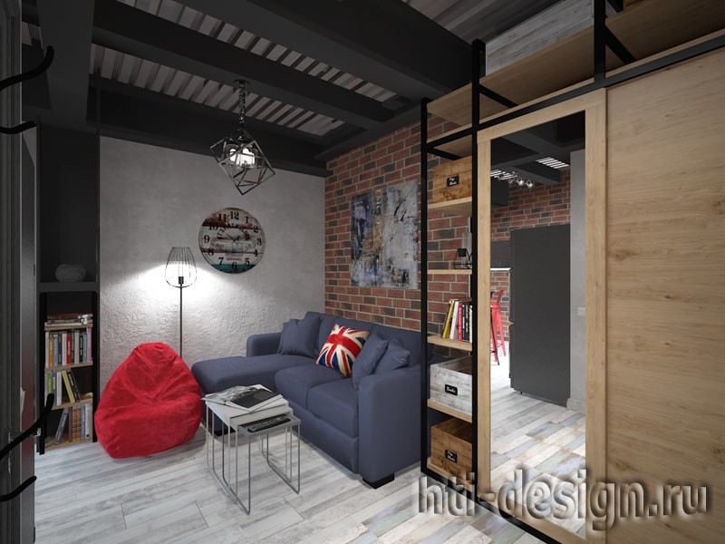 Обложка проекта: Студия в стиле лофт