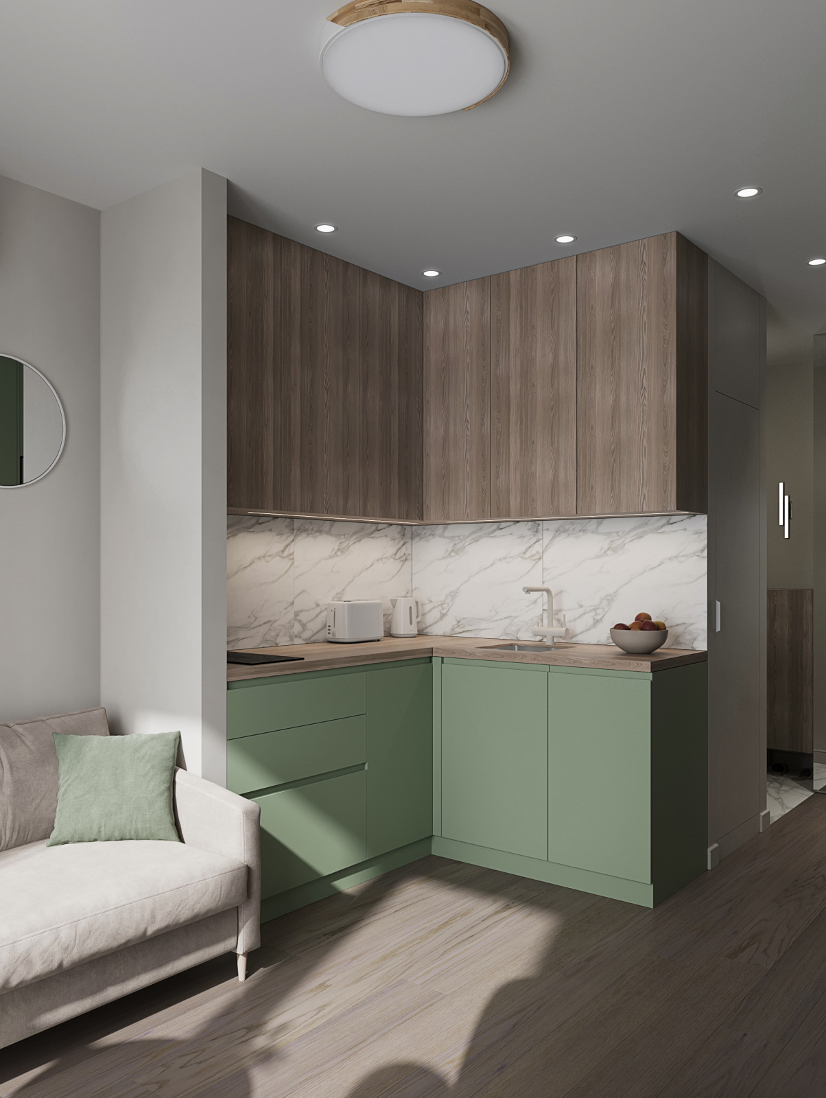 Яркие акценты в двухкомнатной квартире в Красногорске