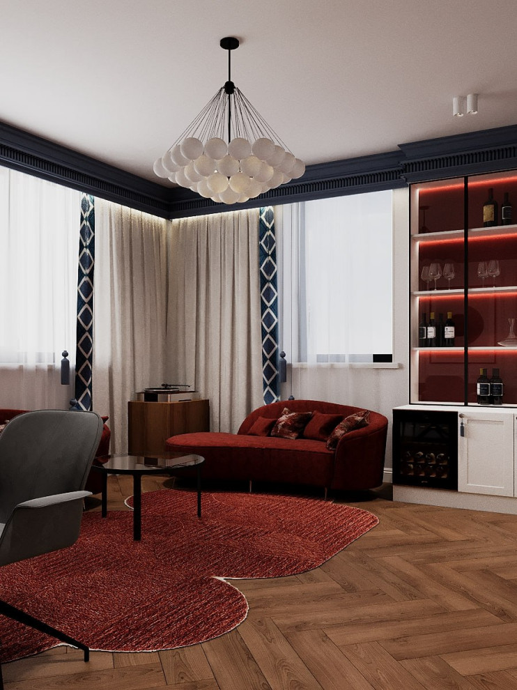 Дизайн интерьера дома в стиле Нео-классика с элементами дизайнерских решений