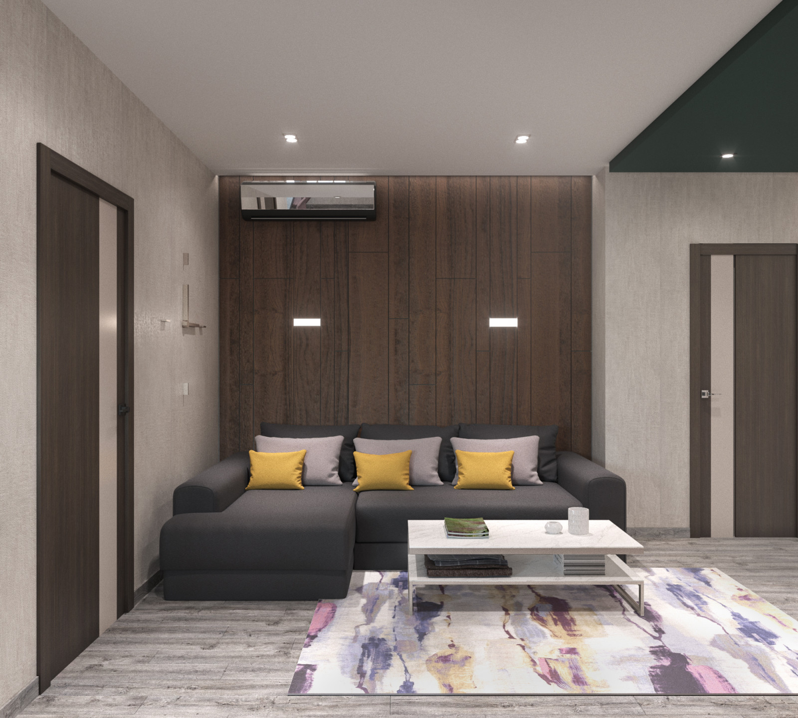 Дизайн-проект. Из 2-шки в 3-шку.  ЖК "Левобережный". Тула. 2018 г.