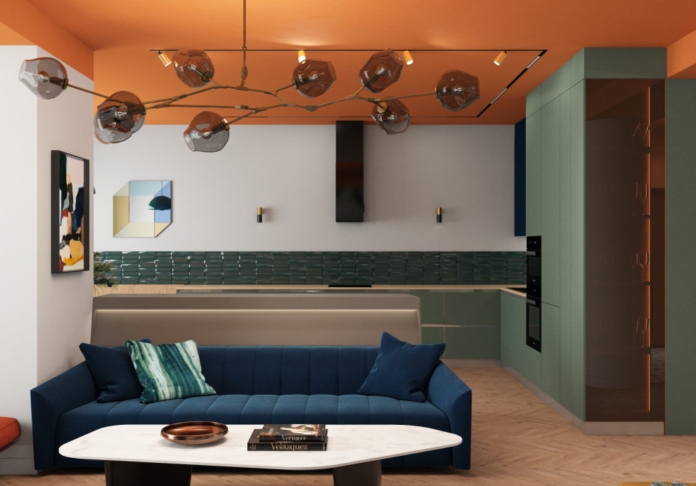 Яркий дизайн интерьера на взлётке