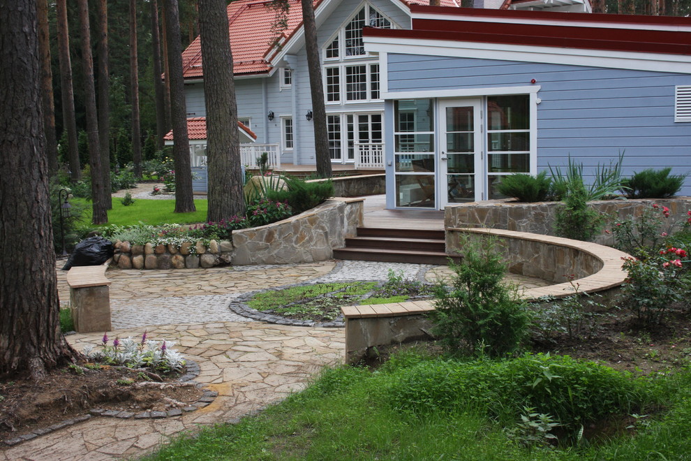 Реализация ландшафтного проекта в сосновом лесу