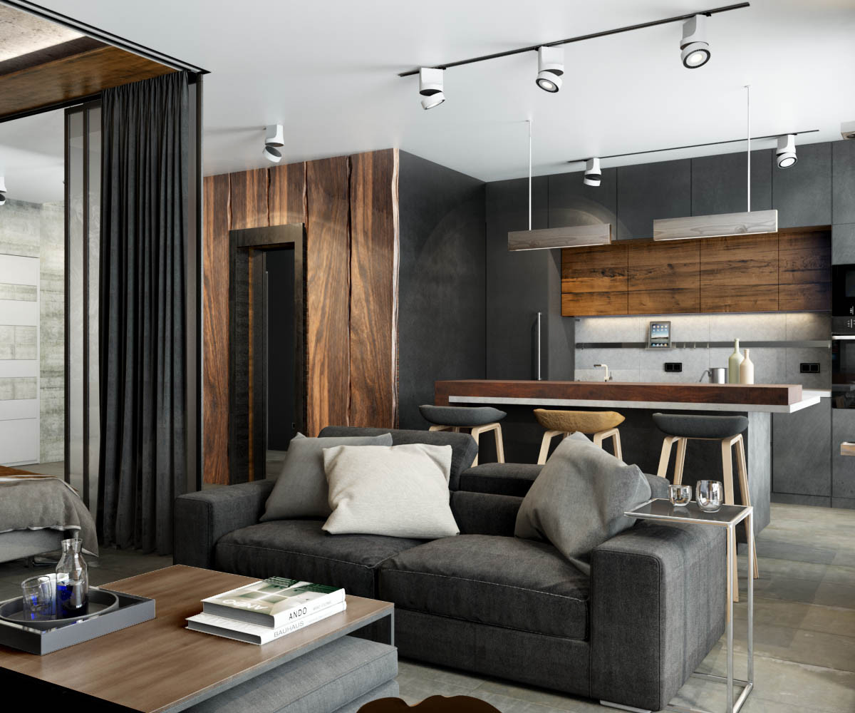 Обложка проекта: Лофт с элементами индустриального стиля