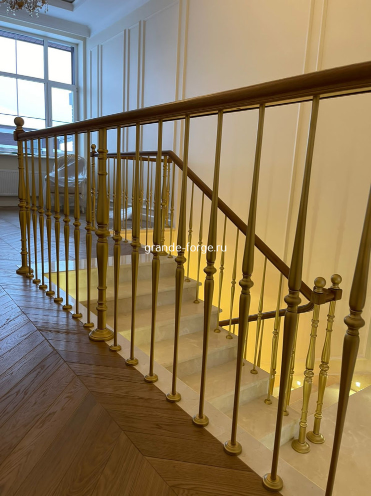 Лестница, стальное ограждение, фабрика Grande forge(Франция), коллекция "Рондо"