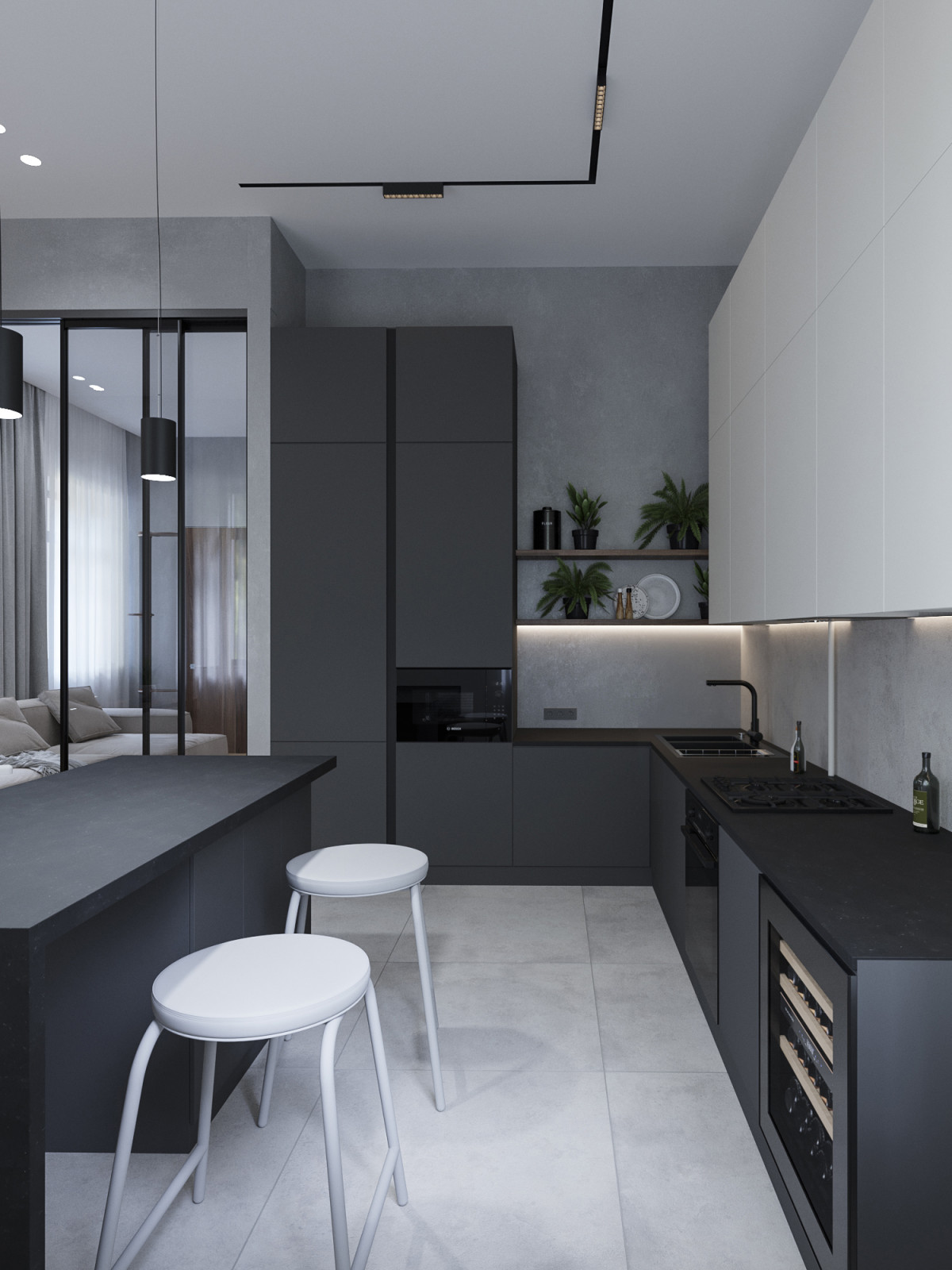 Серый минимализм в центре Петербурга