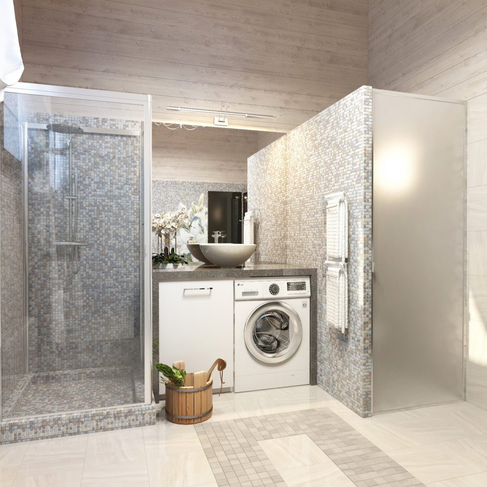 Дизайн ванной комнаты с купелью