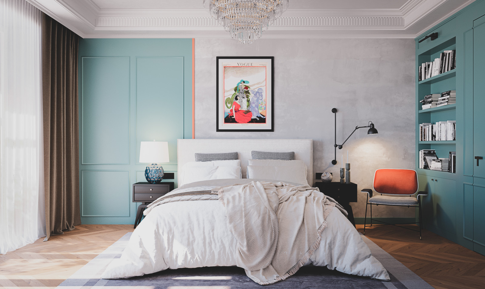 Обложка проекта: Проект спальни для молодой семьи