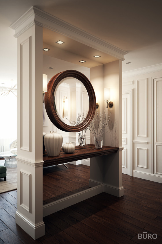 Строгий интерьер в стиле американская классика