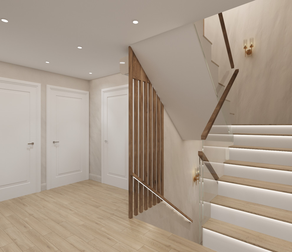 Современный таунхаус в теплой бежевой гамме