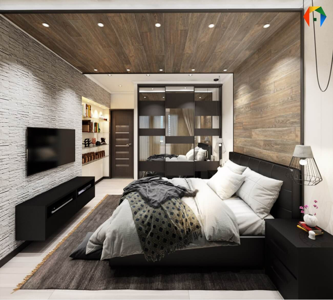 Сколковская. Дизайн-проект 3-комнатной квартиры, с коллажами и визуализацией в О