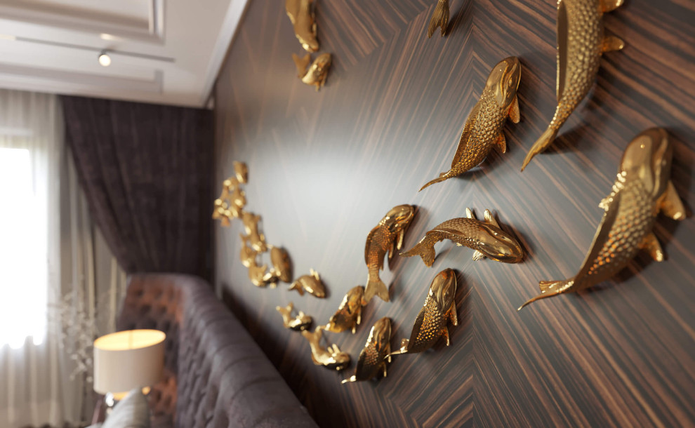 Дизайн интерьера одноэтажного жилого дома в стиле арт-деко