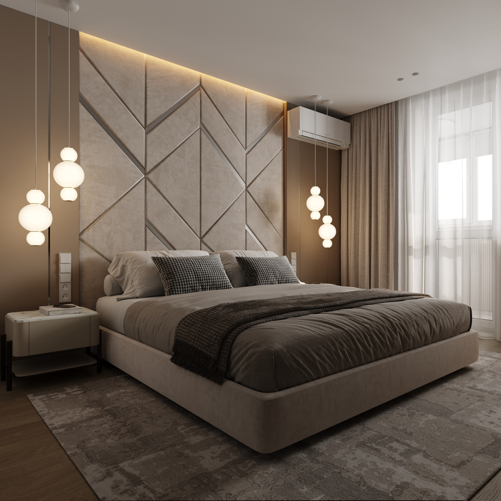 Сокол, 100кв.м. нежный интерьер в бежевых тонах