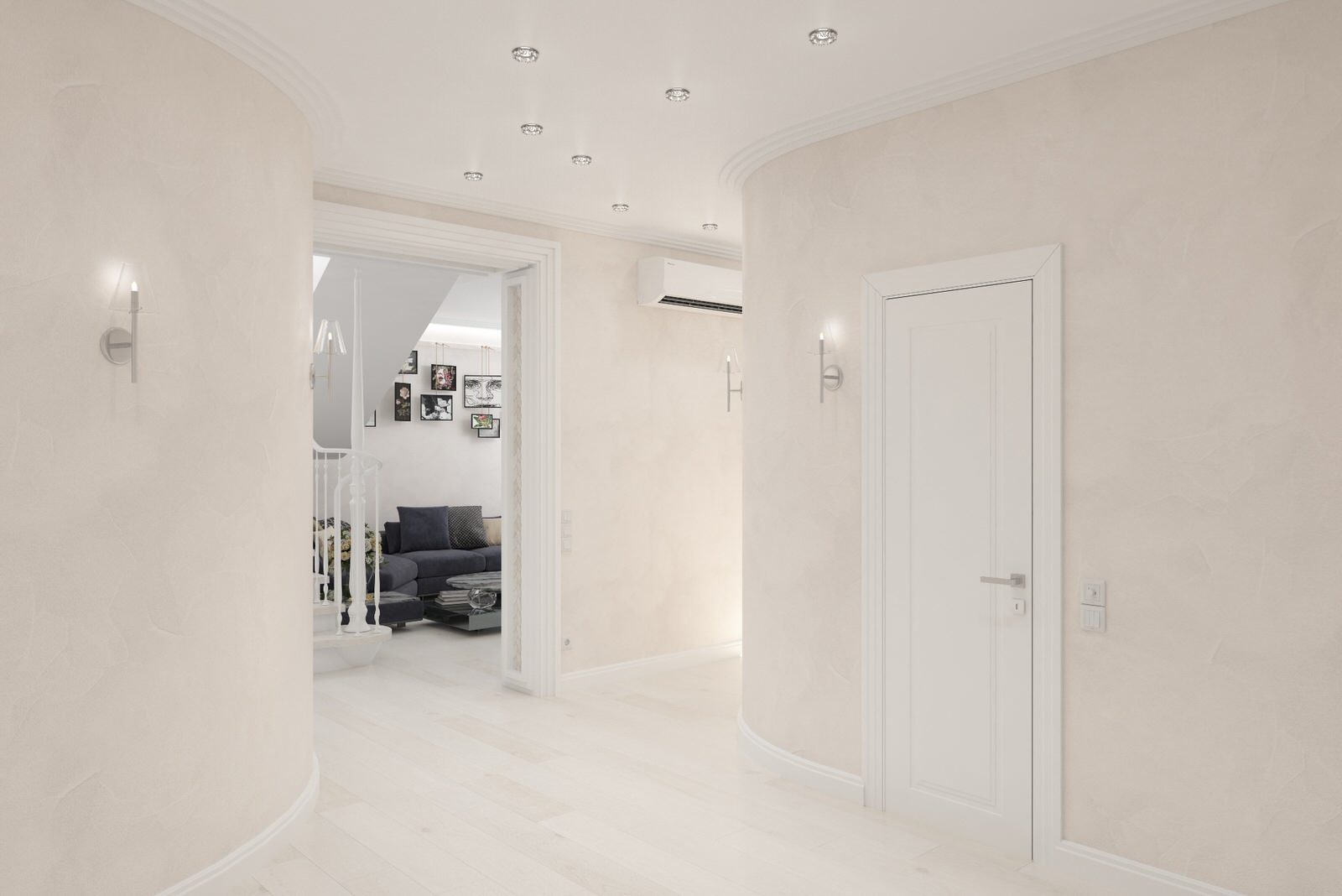 Дизайн интерьера частного дома первого этажа.