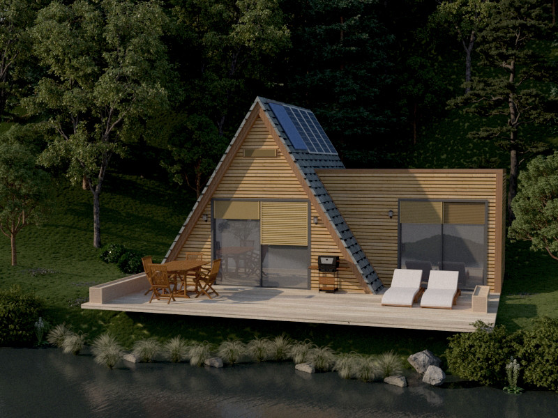 Обложка проекта: Загородный дом на берегу озера