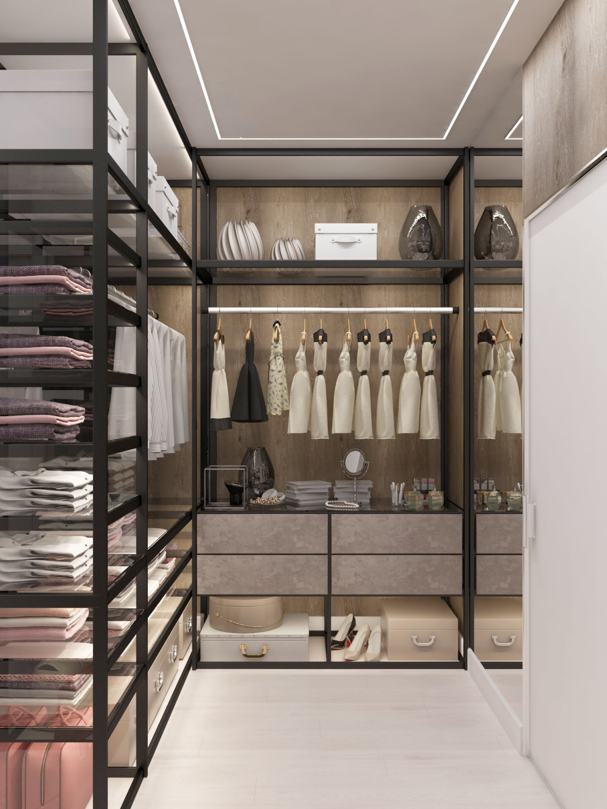 Стеклянная гардеробная