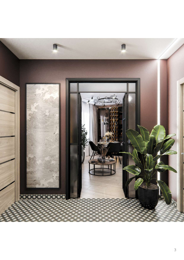 квартира в современном стиле в темных оттенках