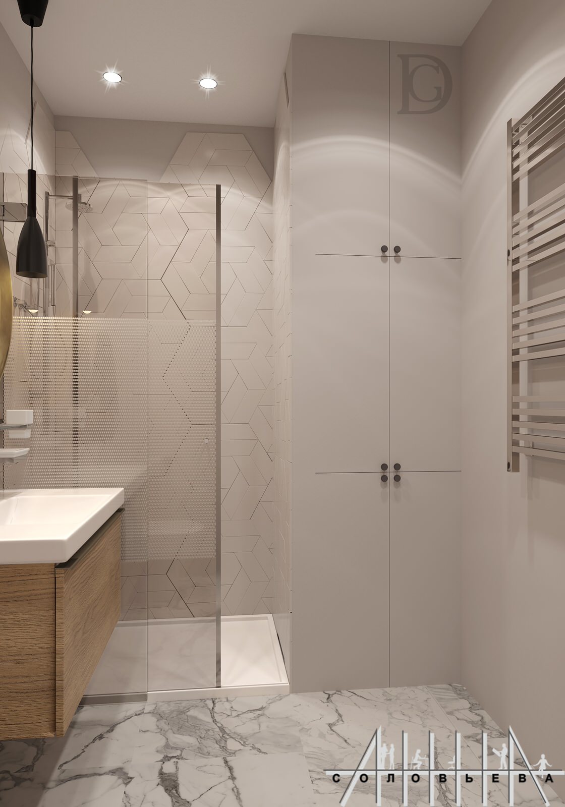 Interior design of a residential flat at Moscow