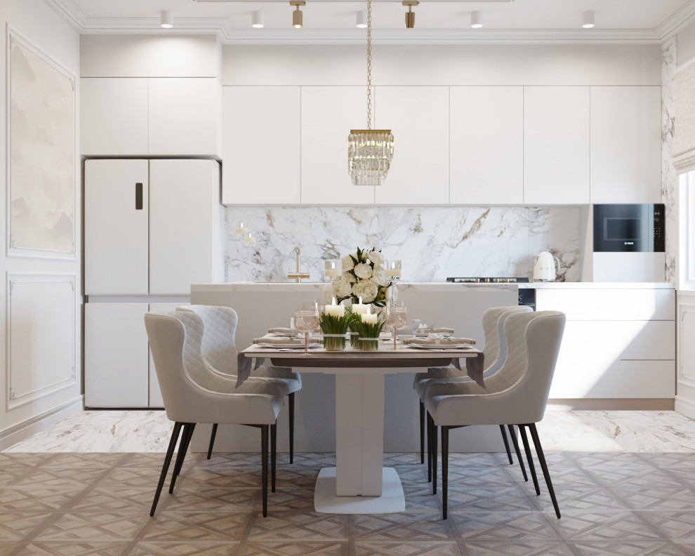 5. Calm classic. Кухня-гостиная