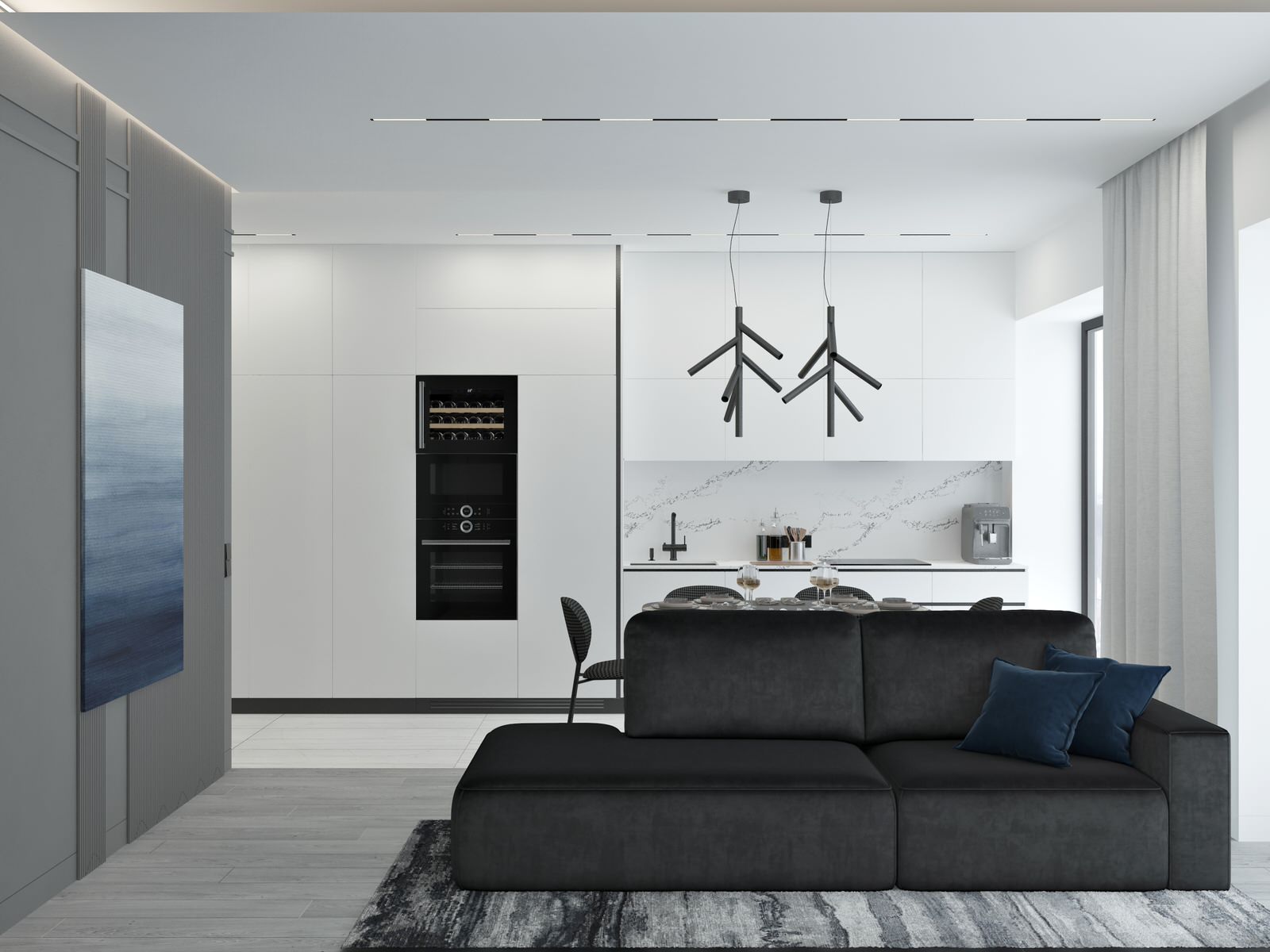 2-х комнатная квартира в современном стиле для молодой семьи