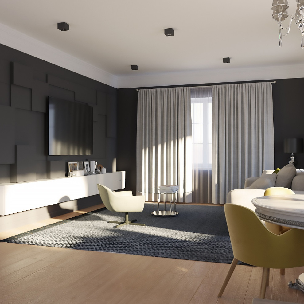 Обложка проекта: Кухня и гостиная