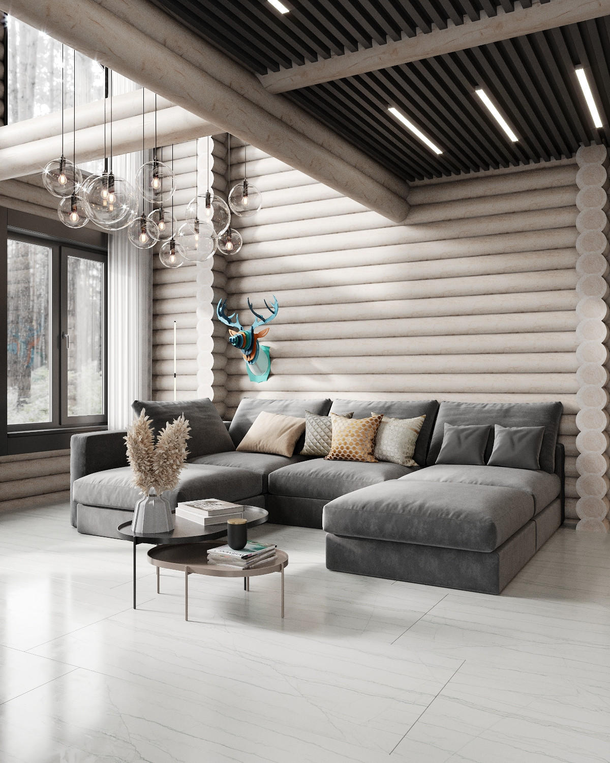 Дом из бревна в КП "Золотые Сосны"