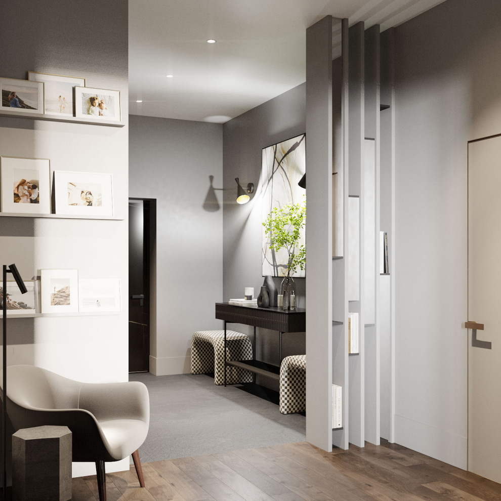 Лаконичный интерьер в элегантных оттенках серого и бежевого
