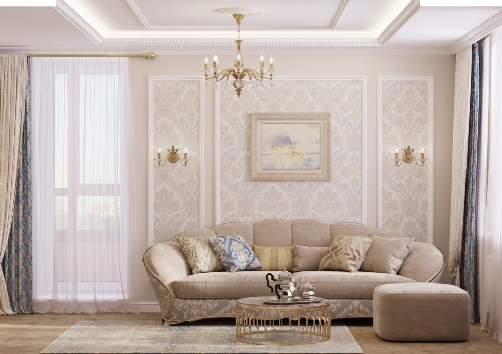 Новицкая, проект 2х комнатной квартиры в классическом стиле