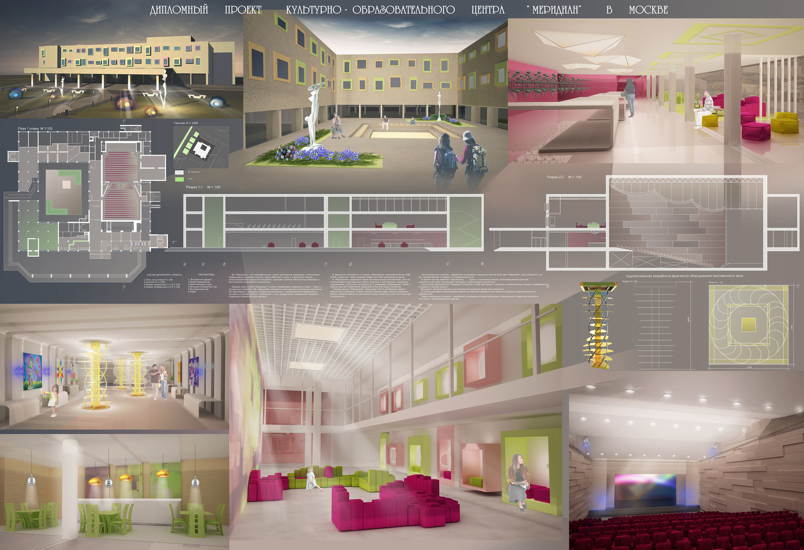Обложка проекта: Проект Реконструкции Культурно - Образовательного центра "Меридиан" в Москве