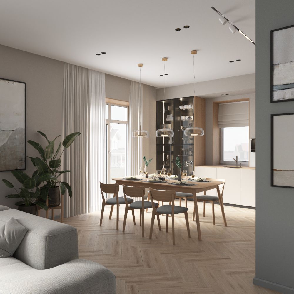 Дизайн кухни-гостиной