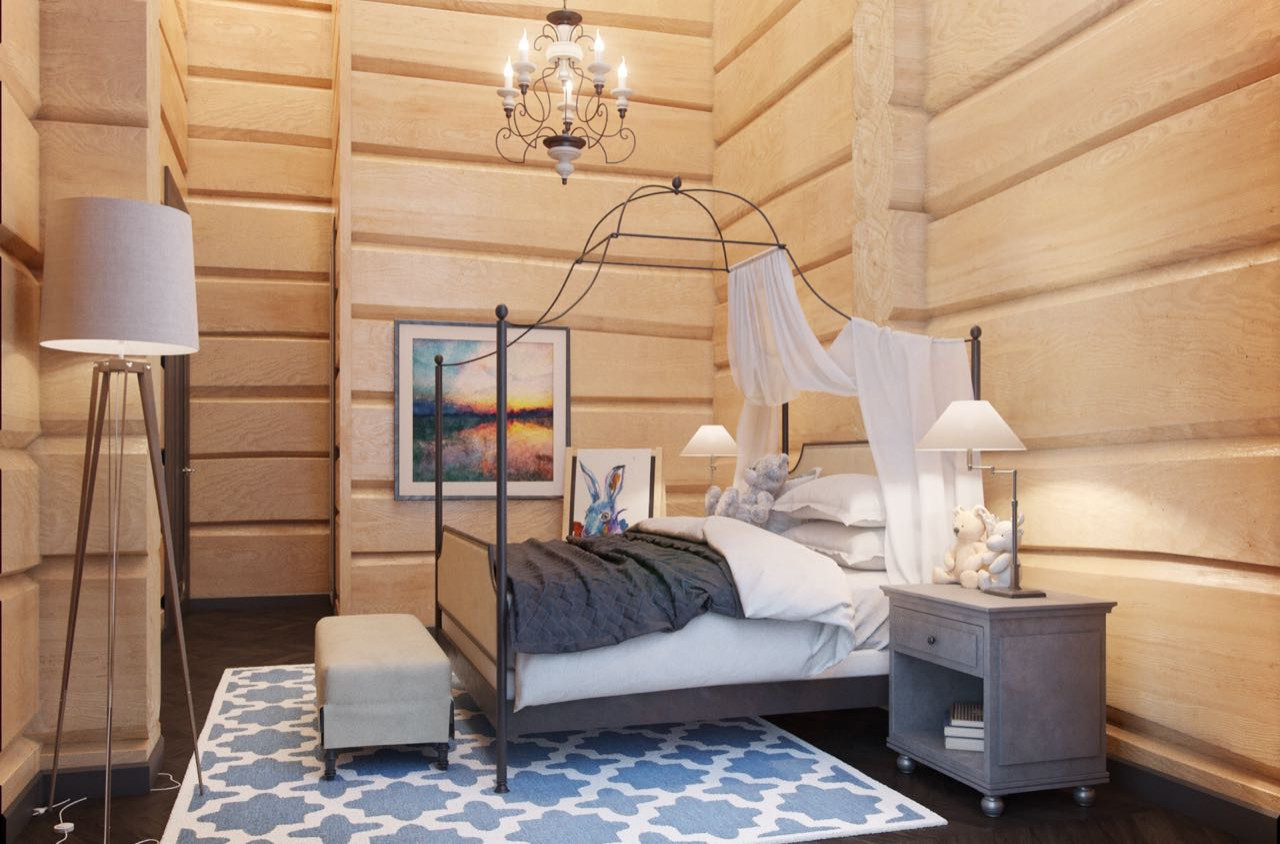 Шале со спа-зоной и бассейном из лафета кедра и бетона